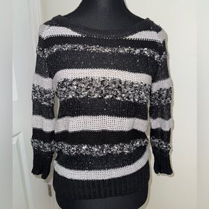 INC black & white striped sweater